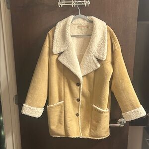 NWOT Free People tan Teddy Jacket